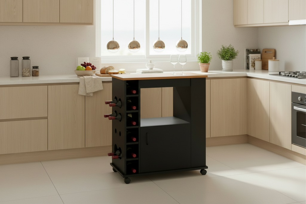 Kitchen Island Cart - Wider View